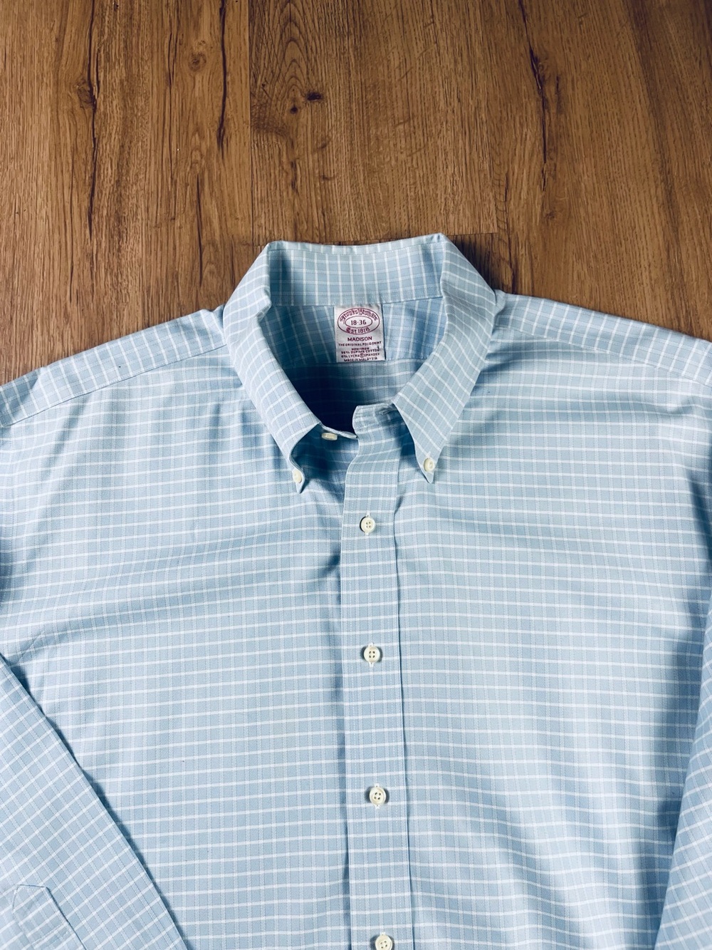 BROOKS BROTHERS MADISON SUPIMA COTTON STRETCH NON IRON DRESS SHIRT 18-36 XL